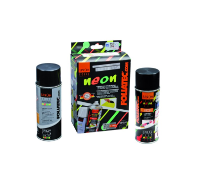 Foliatec Spray Vinilo (Dip) Neon 2-Piezas Juego - Rojo 1x400ml + Base Coat 1x400ml